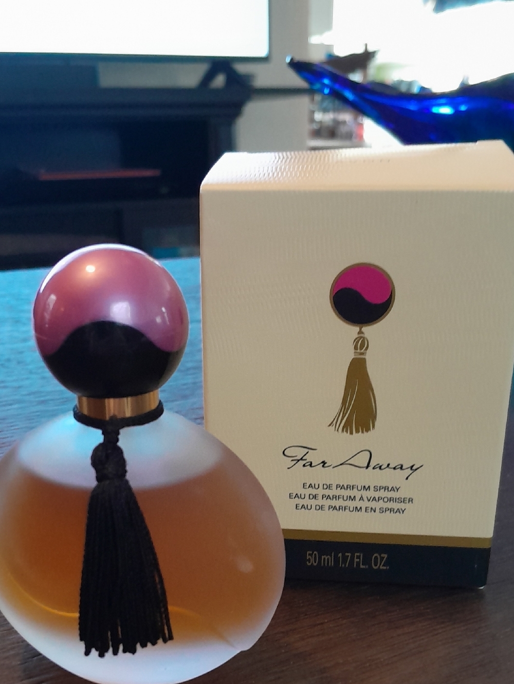 Avon Far Away Eau de Parfum - pink, black, gold